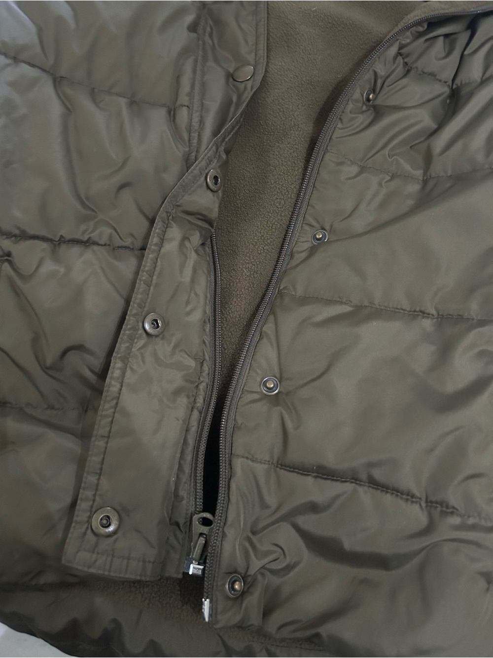 Old Navy Olive Green Quilted Puffer Vest - Picture 6 of 8